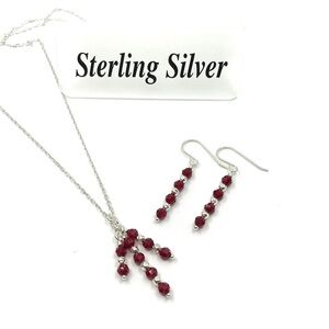 NWT 🎁 Gift Ready Handmade Sterling Silver and Swarovski Crystal Jewellery SET